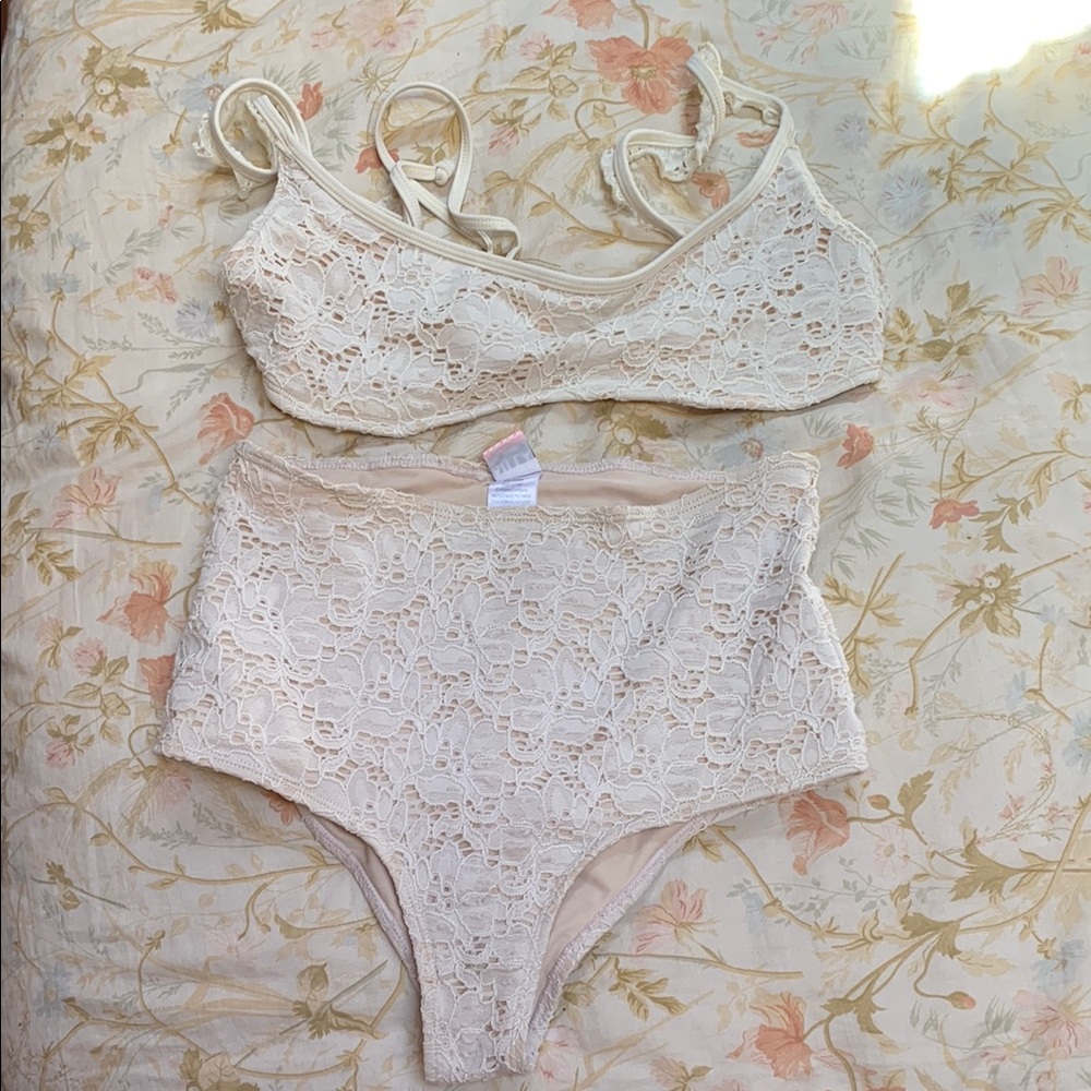 Billabong Bikini Set Vintage Lace High Rise